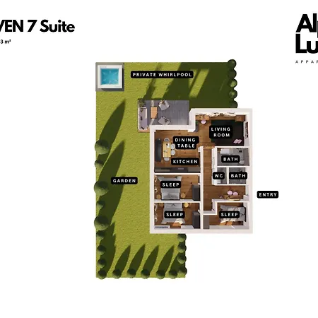 Heaven 7 With Private Whirlpool & Garden - An Alpenluxus Appartement, Zillertal 아파트 *